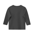 thumbnail image 4 of Spazoro Kids Girls Pullover Shirts Tee, 3/4 Sleeve Solid Color Fashion Spring and Summer Round Neck Casual Tops for Child Girls Dark Gray Size 3-4T, 4 of 5