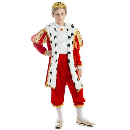 British Royal King George size XS Boys Plush Costume Dress-Up Play Kids 5
