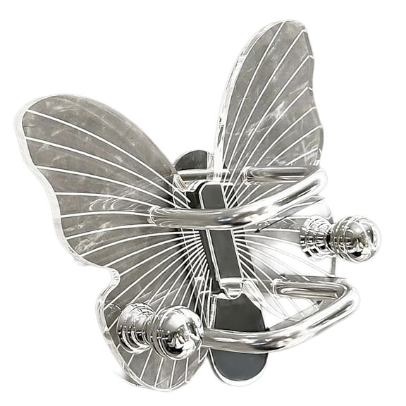 Clear Sturdy Acrylic Butterfly Wall Hook Stylish Hairbrush Organizers for Home Decoration and Storage Solution