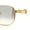 Gold White - Clear Mirror, variant on Mens Luxury Oversize Wood Buff Rectangle OG Gangster Sunglasses Silver Black - Black