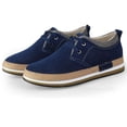 thumbnail image 4 of Zapatos de una sola capa de tamaño pequeño con cordones y agujeros de cuero estilo coreano con aumento de altura interior invisible para hombre de Four Seasons, 4 of 5