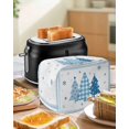 thumbnail image 4 of Blue Christmas Trees Small Toaster Cover 2 Slice, Kitchen Appliance Covers, Navy Winter Snowflakes Checkered Toaster Oven Cover with Loop, Bread Machine Cover Polyester Dust Cover Protection, 4 of 4