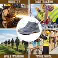 thumbnail image 6 of LAoutun Work Boots for Men Welding Steel Toe Boots Indestructible Construction Footwear Grey, 6 of 6