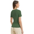 thumbnail image 3 of Women Short Sleeve Scoop Neck Tops Shirts Fitted Summer Tshirt Tee, 3 of 6