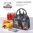 thumbnail image 6 of Goofa Night Sky Bald Eagle Pattern Lunch Bag ,Insulated Lunch Box, Small Leakproof Cooler Food Lunch Containers Reusable High Capacity Lunch Tote Bags, 6 of 8