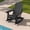 Black, variant on Adirondack Rocking Chair Set of 2 with Retractable Ottoman, 4-in-1 HDPE Wood Texture Adirondack Rocker Patio Rocking Chair for Patio, Porch, White