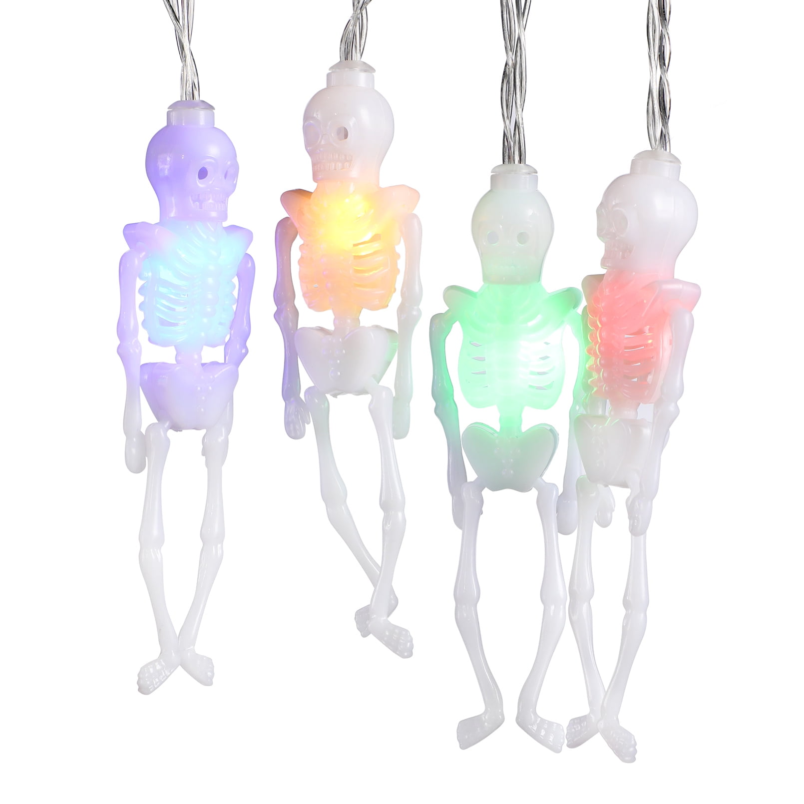 Halloween Decorations Skeleton Skull String Lights, 10 LEDs