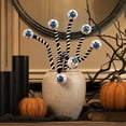 thumbnail image 3 of OCCOA Halloween Eyeball Picks with Stems Wiggly Eyes Wreath Garland Decoration for Door Wall Mantel Party Crafts Spooky DIY Floral Arrangement Gift, Multicolor, 3 of 6
