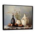 thumbnail image 2 of Designart "Vintage Artifacts of Floral Pottery in White" Geometric Framed Wall Art - Bohemian White Boho Pottery Bedroom Framed Canvas Wall Art, 2 of 6
