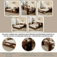 thumbnail image 4 of MODERNLUXE Full Size Daybed with Removable Desk,Wooden 4-in-1 Multifunctional Sofa Bed with Storage Drawer & Hydraulic Side Table for Bedroom, Apartments,Guest Room,Espresso, 4 of 9