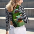 thumbnail image 5 of Disketp Red-Eyed Tree Frog Mochila de Lona Estampada, Mochila Escolar de Viaje Ligera para Estudiantes y Portátil-Small, 5 of 5