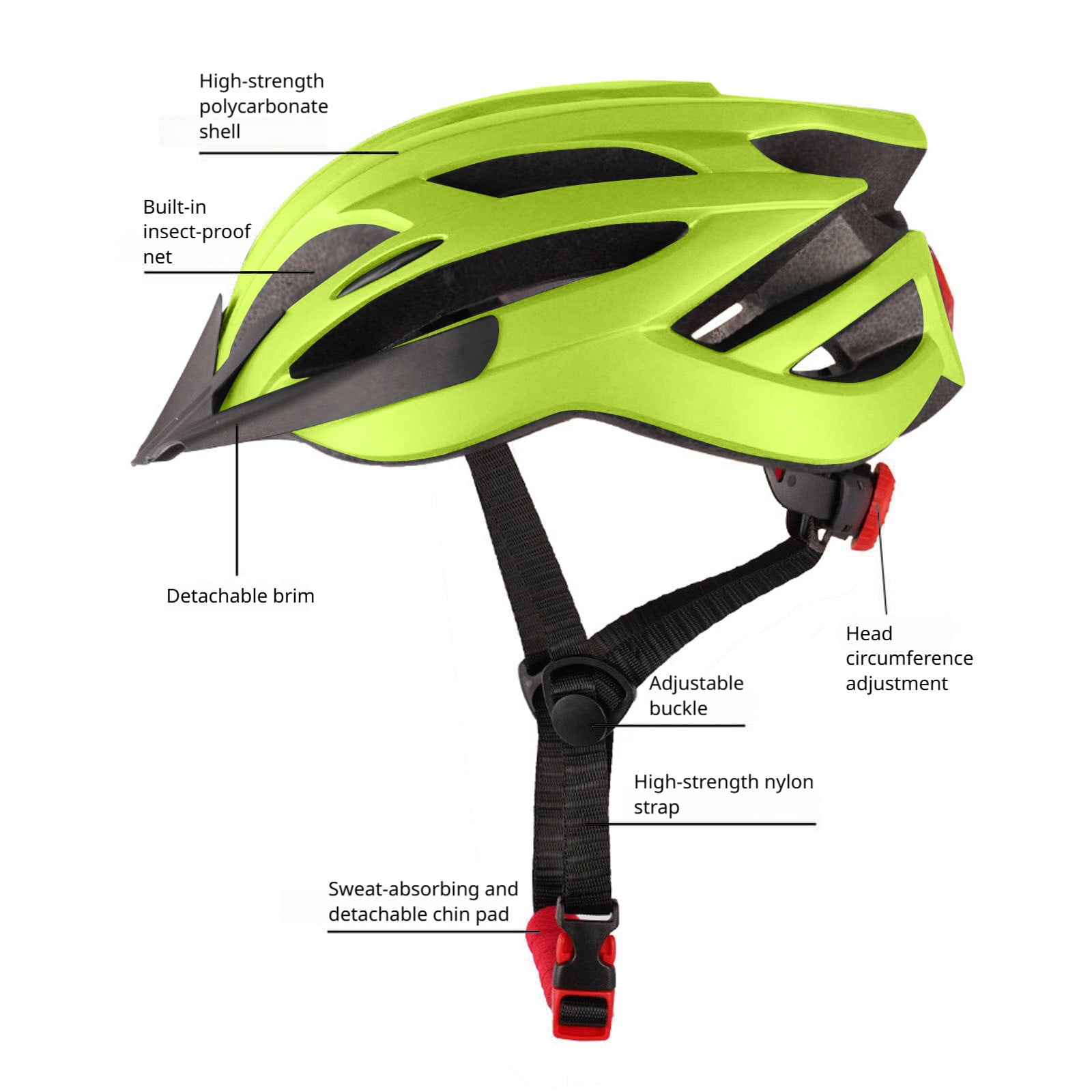 Adult Men's And Women's Bicycle Helmets With Removable Liner,Lightweight Road Mountain Cycling Safety Sport Helmets With Removable Visor