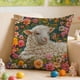 thumbnail image 5 of CaiYueKe Easter Rabbit Floral Pillow Cover - Sofa Cushion Case Home Decor Throw Pillow for Living Room Couch Bedroom Outdoor Indoor Decorative Accent Spring Holiday Farmhouse Decor, 5 of 8