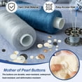 thumbnail image 3 of Uxcell 50 Pcs 10mm Botones de Madreperla, Botones de Concha de Perla Natural de 2 Agujeros para Coser Ropa, Abrigos, Trajes, Camisas, Decoración de Manualidades DIY, Blanco Crema, 3 of 6