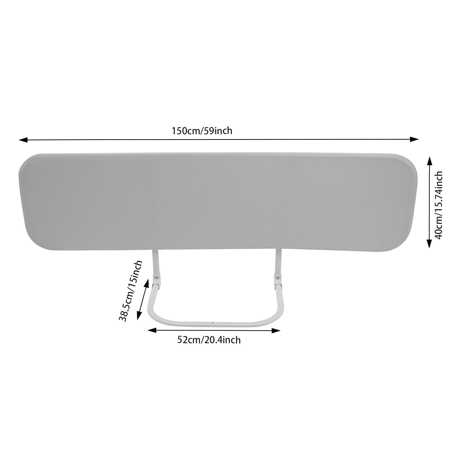 1 PCS Gray Rail Guard,  Bed Rails, Foldable Bed Rail Guard, Adjustable Height Range: Within 30cm/11.81 in