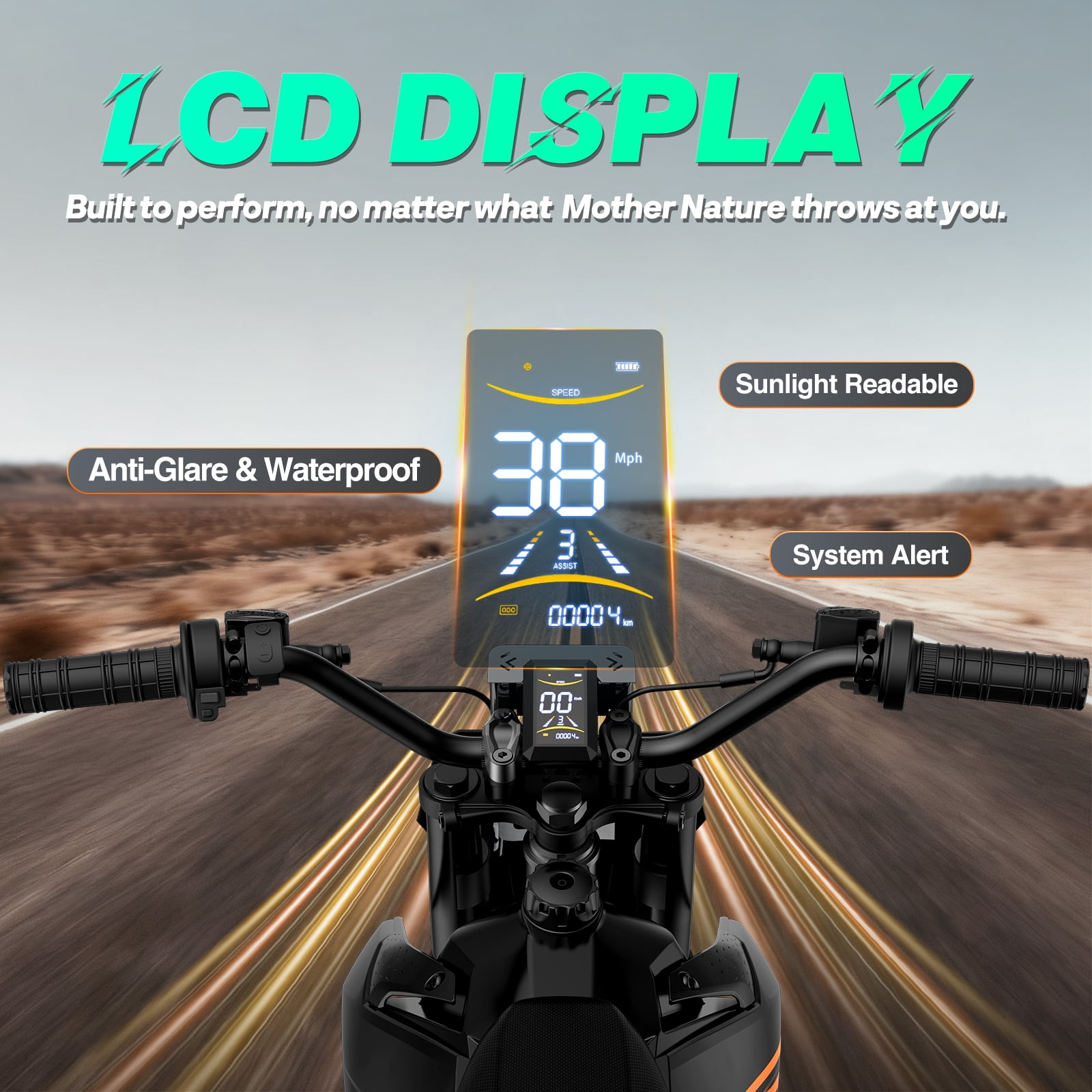 YVY Electric Dirt Bike for Adults/Teens,48V 30AH Battery,Max 60Miles,Peak 3000W 38MPH Electric Motorcycle,14"/12" Tires Full Suspension Mountain Bike UL2849