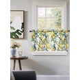 thumbnail image 3 of Botanical Lemon Tier Curtains 36 Inch Length,Sheer Curtains for Bedroom Living Room Window Watercolor Blue Birds Green Leaves Rod Pocket Drapes Kitchen Curtains Small Half Window 27.5"x36" 2 Panels, 3 of 6