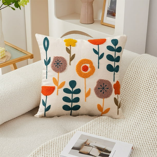 Fiudx Liquidación De Decoración Del Hogar Por Menos De $5 Fundas De Almohada De Primavera Y Verano, Fundas De Almohada Con Plantas Y Flores, Funda De Cojín Para Exteriores, Sofá, Hogar, Sala De Estar