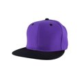 thumbnail image 1 of Top Headwear Flat Bill Adjustable Snapback Cap - Purple/Black, 1 of 2
