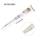 thumbnail image 2 of Voltage Test Screwdriver AC100-500V Slot LED Tester Electroprobe 5PCS, 2 of 4