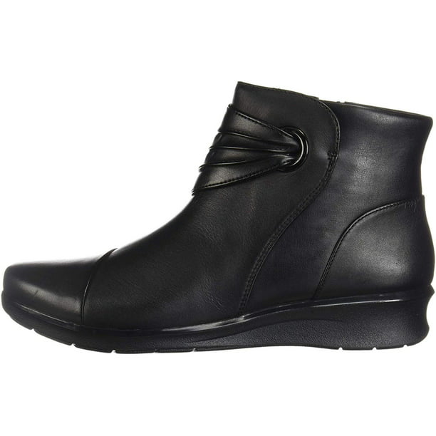 Clarks - Clarks Women's Hope Twirl Ankle Boot, Black Leather, Size 8.5 ...