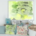 thumbnail image 2 of Designart 'Abstract Pond of Yellow and Green' Modern Framed Canvas Wall Art Print, 2 of 5