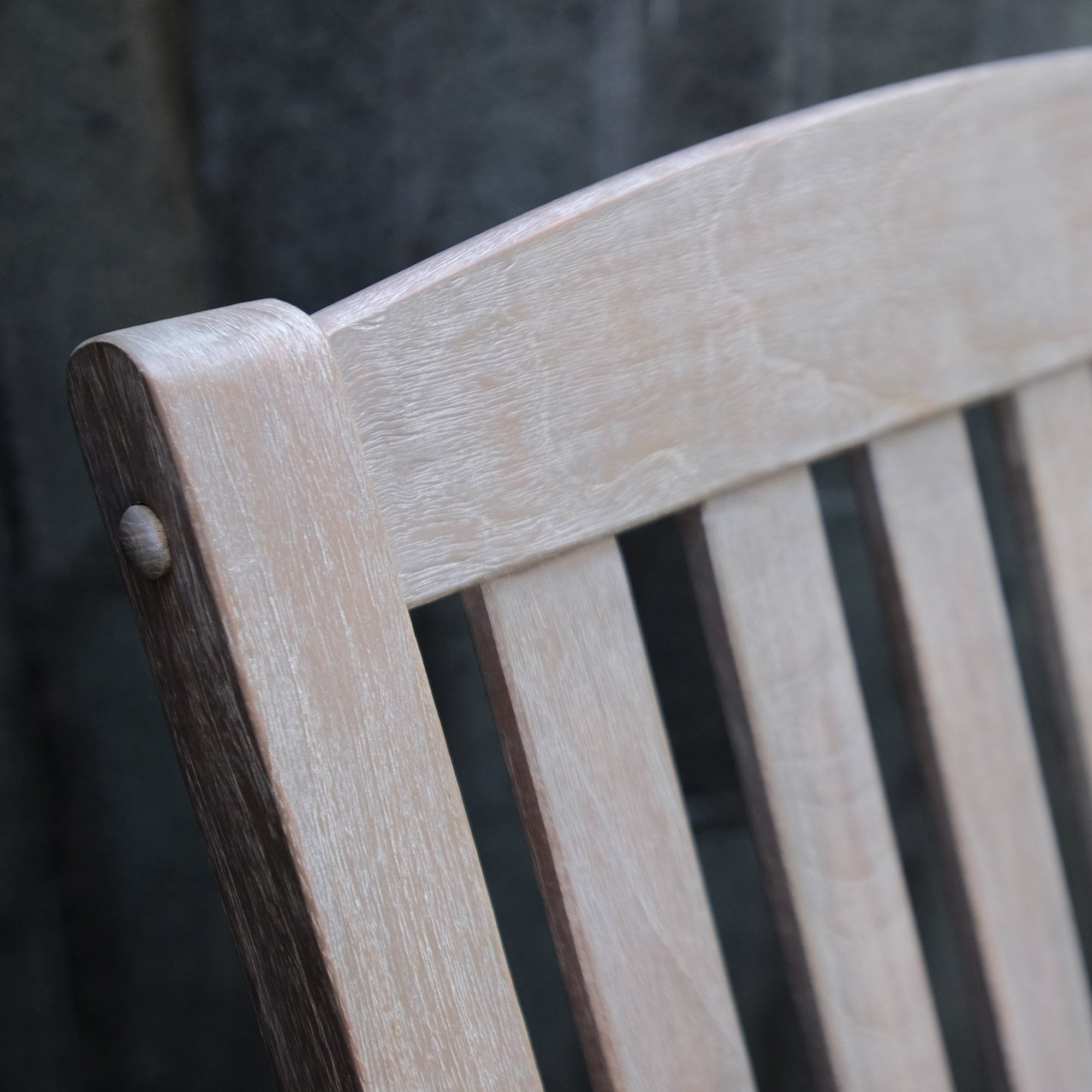 Willem Teak Porch Rocking Chair, Weathered Gray