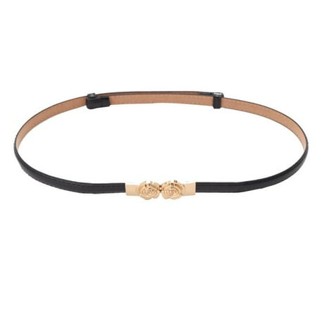 Rose Womens Leather - Elegant Fashion Women Belt Rose Buckle Leather Waistband Accessories