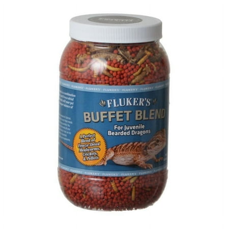 Flukers Buffet Blend for Juvenile Bearded Dragons [Reptile, Foods Dry] 4.4 oz