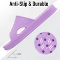 thumbnail image 5 of Comwarm Shower Shoes for Women Men, Quick Drying Lightweight Non Slip Pool Slides Slippers with Drain Holes, Purple, 5 of 6