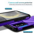 thumbnail image 6 of Case for Samsung Galaxy S24 5G / S25 5G 6.2" with Invisible Fold Holder Stand, Magnetic Wireless Charging,Sliding camera casing,Shockproof Dropproof Tough Rugged Protective Case Cover,Purple, 6 of 10
