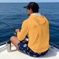 thumbnail image 4 of Bulopur Men’s UV Protection Fishing Shirt with Mask, Lightweight Hooded Sun Top in Solid Warm Orange for Boating, Camping and Summer Adventures, 4 of 8