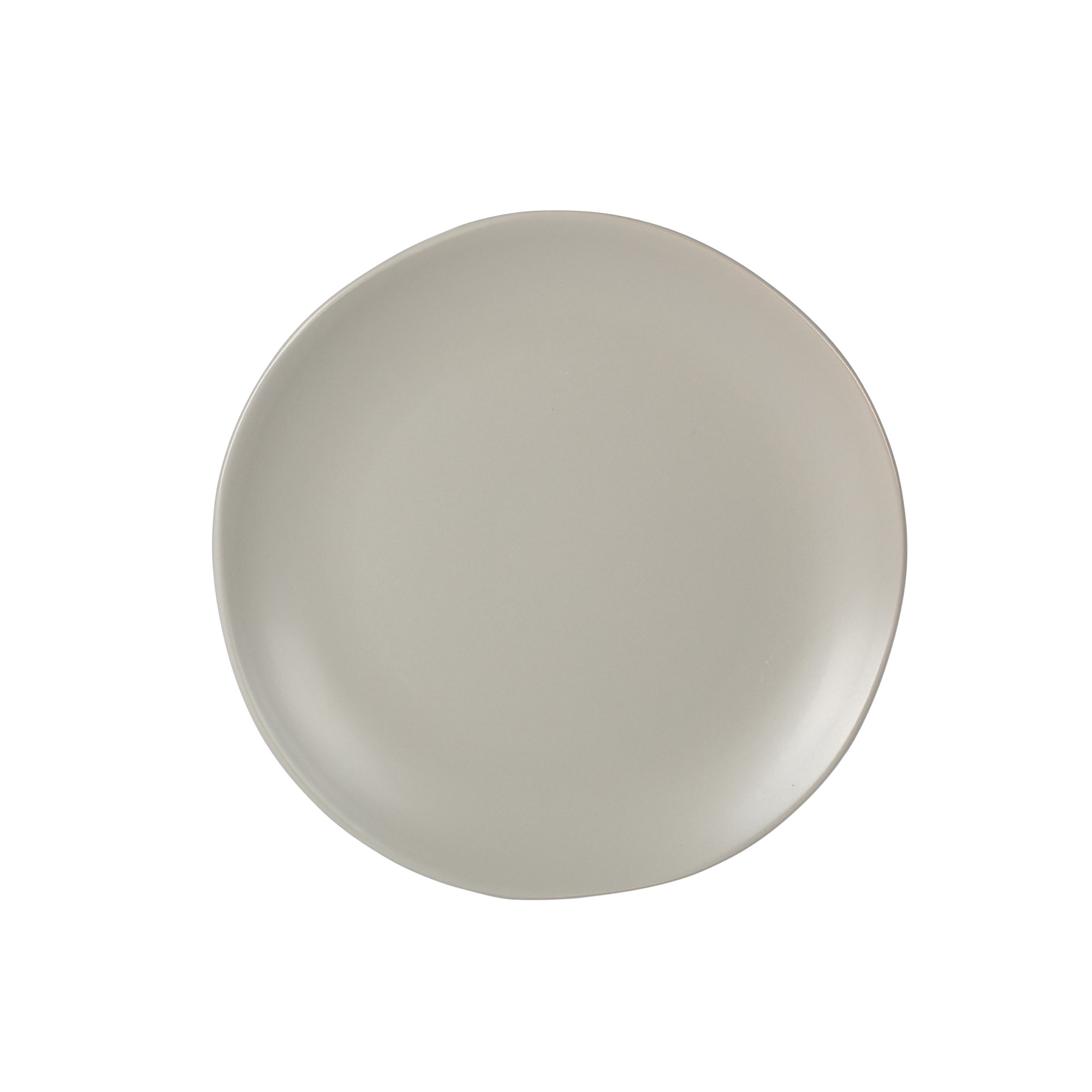 Gibson Home Bethel 18 Piece Plates and Bowls Ceramic Stoneware Organic Shape Dinnerware Set (Service for 6) - Matte Grey