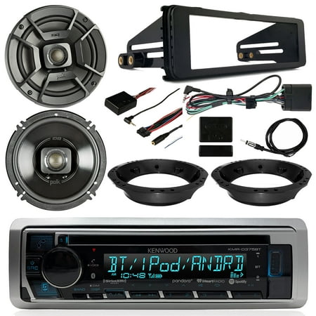 radio kit adapters watt antenna stereo bluetooth dash speakers speaker harley 2x usb install marine motorcycle cd control polk kenwood