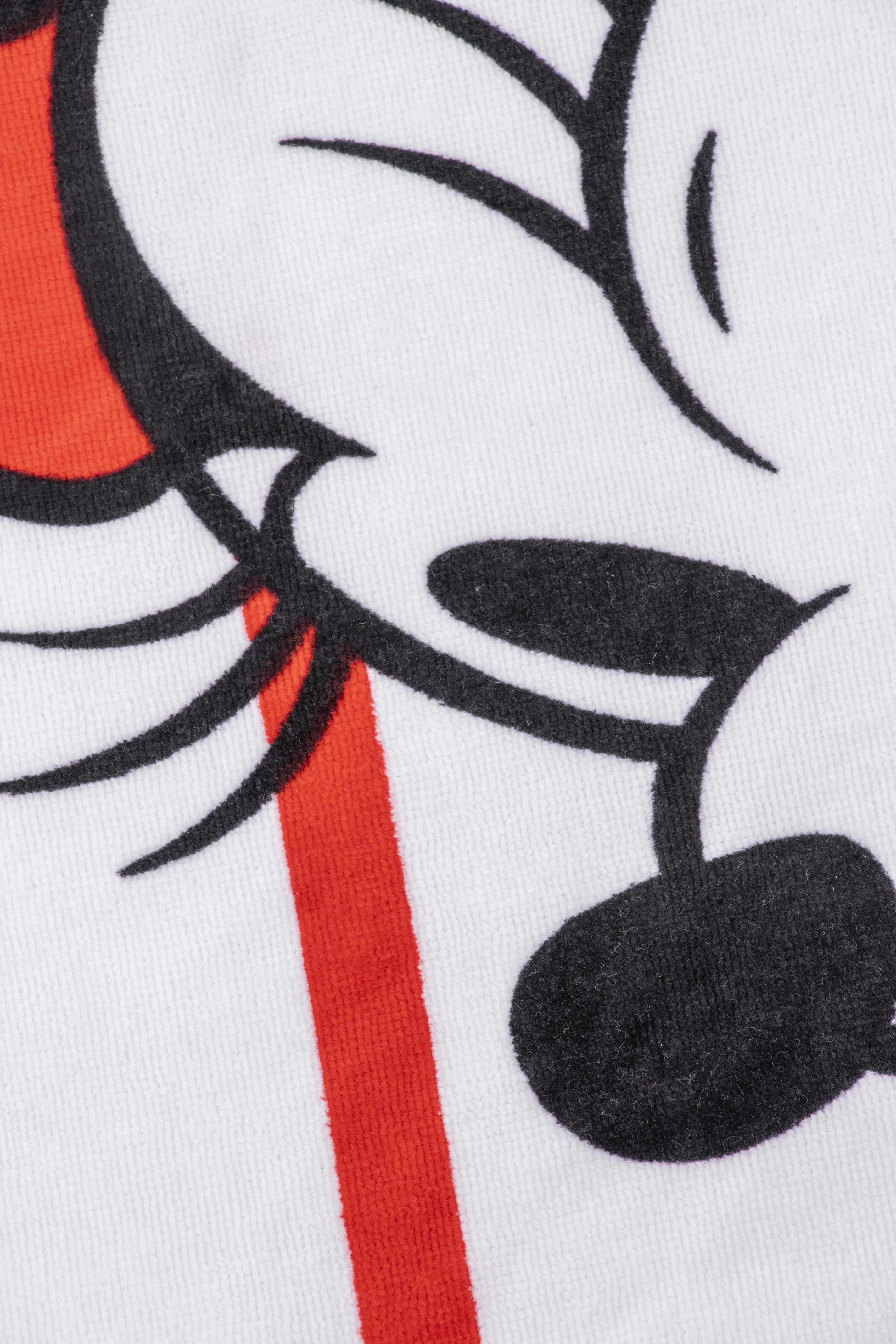 Minnie Mouse Vintage Wink 34" x 64" Oversized Bath Towel, Cotton, White & Red, Disney