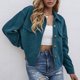 thumbnail image 4 of Chaqueta combinable con bolsillo con botones recortada de pana a la moda para mujer Fridja  po1931, 4 of 7