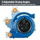 thumbnail image 4 of BlueDri Max Storm 25 1/4 HP, 900 CFM ventilador de aire para restauración de daños por agua, secador de alfombras, piso, uso doméstico y plomería, azul, BD-MS25, grande, 4 of 5