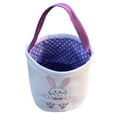 thumbnail image 2 of Xoxingysm Home Textile Storage Easter Basket Holiday Rabbit Bunny Printed Canvas Gift Carry Candy Bag, 2 of 3