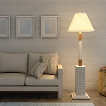 Lux Lighting  63'' Coastal White Shutter Floor Lamp 3-Way Switch