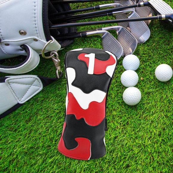 DYNWAVECA Housse de Tête de Club de Golf Résistante aux Rayures, Long Cou, Doublée, Étui de Protection Tendance Imperméable pour Signal de Golf, Étui de Protection, Cadeau pour Golfeur DR