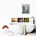 thumbnail image 6 of Modern Seaside Canvas Wall Art Beach Bicycle Scene, Tranquil Ocean Pictures in Aqua Blue, Ideal for Coastal Home, Bathroom Décor, 12x16 Inch, 6 of 7