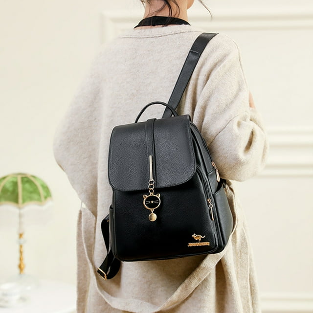 Ruiboury Trendy Designer Backpacks Fashionable And Practical Multi-Functional Pockets Female Backpacks Travel white