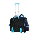 thumbnail image 2 of Olympia U.S.A. Fashion Rolling Tote Bag Small Carry-On Luggage, Black/Blue, 2 of 6