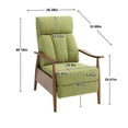 thumbnail image 7 of Accent Recliner Chair, Mid Century Modern High Back Upholstered Armchair with Foot Rest, Ergonomic Adjustable Lounge Chair with Wood Frame for Living Room, Bedroom, Olive Green, 7 of 7