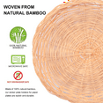 thumbnail image 4 of 5 Pcs Bamboo Paper Plate Holder-10 Inch Round Woven for Picnic Party, 4 of 9