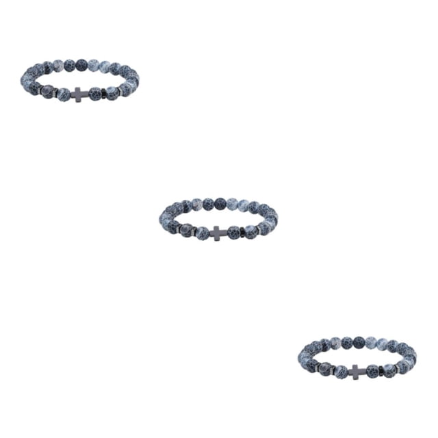Qarigey de obsidiana con cuentas de piedra redonda Natural, joyería de Yoga resistente al desgaste, cuerda elástica, de ojo de tigre, tipo de Type1 NO1