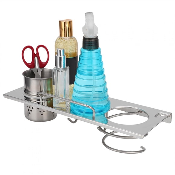 Hair Dryer Holder, Anti-Corrosion Hair Dryer Rack, Multifunction Wall Mounted for Dorm Room Camping Car Bathroom Home