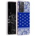 thumbnail image 1 of TalkingCase Slim Phone Case for Samsung Galaxy S21 Ultra 5G, S30 Ultra, (Not S21,S21+), Paisley Blue Print, Lightweight,Flexible,Soft, USA, 1 of 7