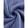 thumbnail image 5 of INSPIRE CHIC Women's Loungewear Long Sleeve Stripe Sleepshirts Crewneck Nightgown Dress with Pockets S Blue, 5 of 6
