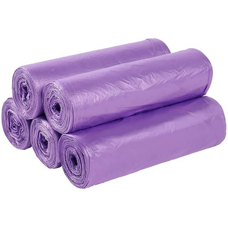 1pack/60pcs Lavender Scented Purple Garbage Bags For Home Use